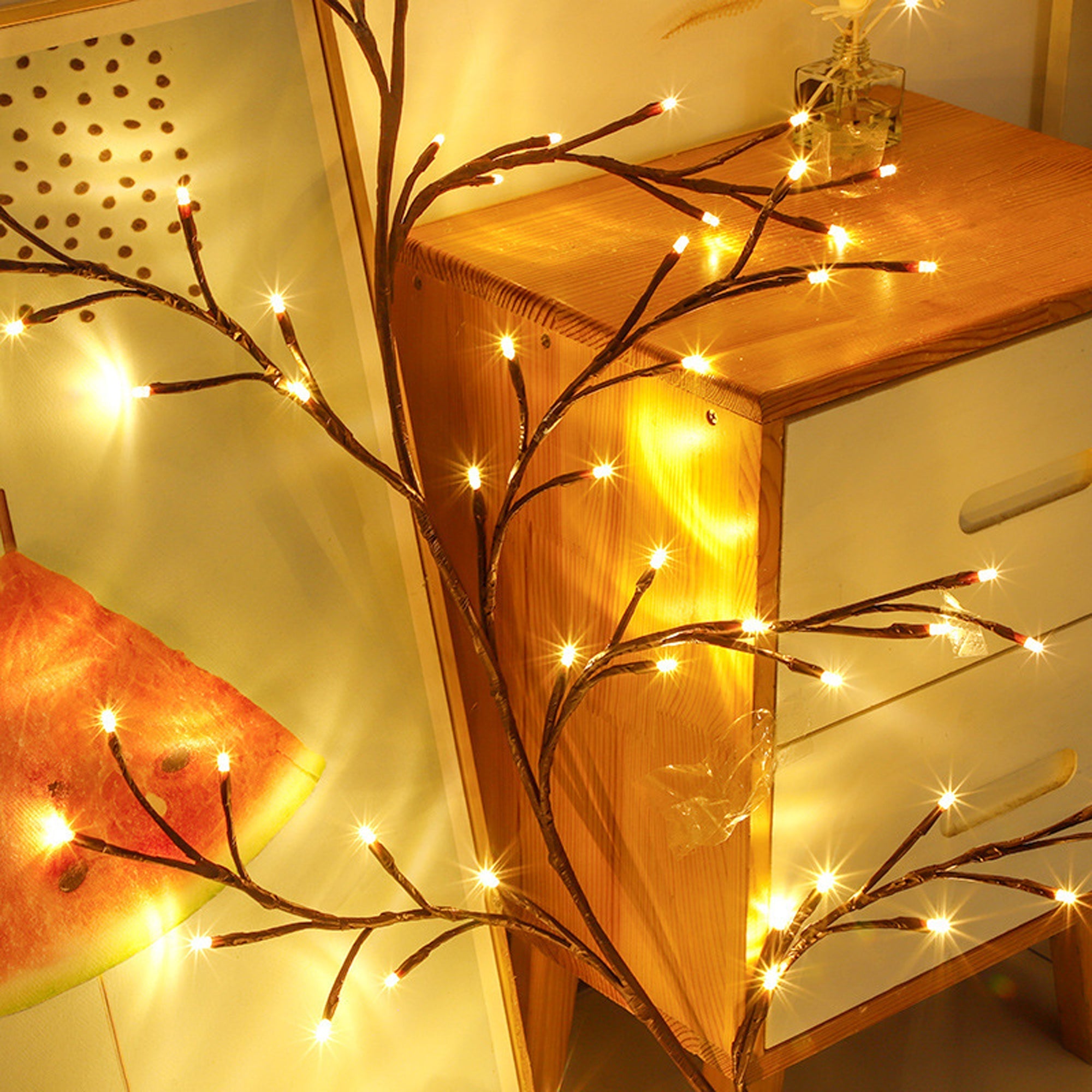 7.55 ft 144 LED USB Flexible Branch Wall Lights Indoor Decor for
