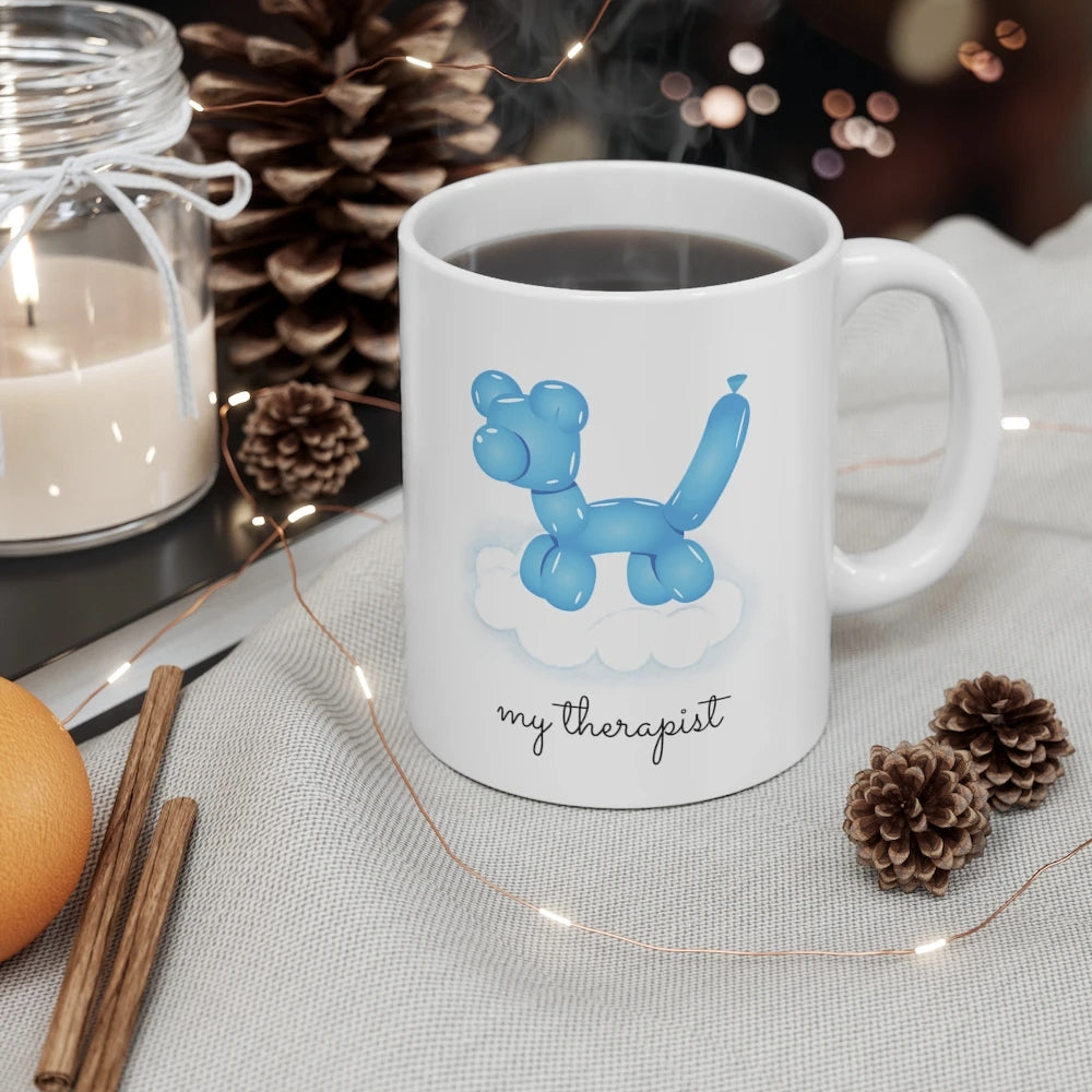 Balloon Dog "My Therapist" Mug – 11 oz