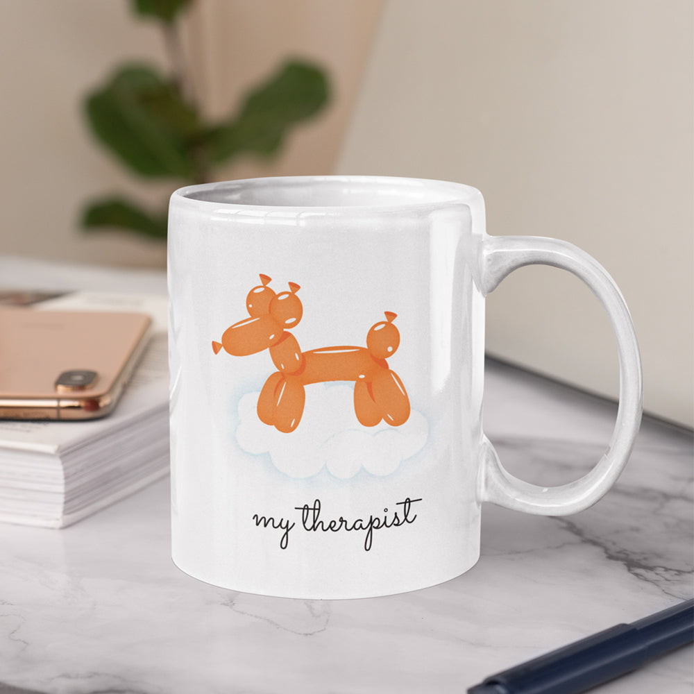 Balloon Dog "My Therapist" Mug – 11 oz